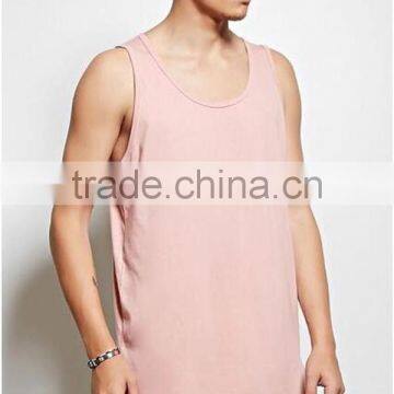 Fashion street wear mens longline tank top