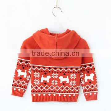Kids Wool Sweater Hooded Xmas Knitting Cardigan photo-4