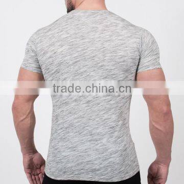 Heather Gray Fitness t Shirt, High Quality Slim Fit t Shirt With Your Logo photo-2