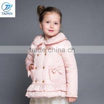 Girls Winter Coat Sweet Style Children Clothes With Pleated Hem 2017 New Design photo-2