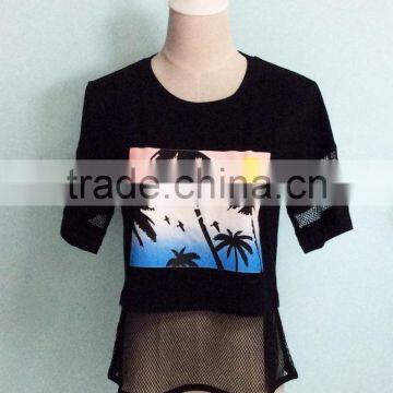Hollow Out Girl Tshirt With Picture Pattern photo-4