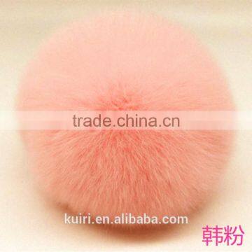 DIY Handmade Smooth Colourful Rex Rabbit Fur Pom Poms for Keychain Garment and Shoese photo-4