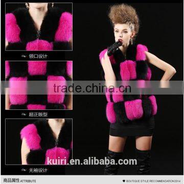 New 2016 Fashion Autumn Winter Coat Warm Women Fur Coat Faux Fox Fur Vest High-Grade Jacket photo-3