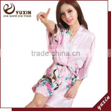 2015 wedding women silk bridal party robes sexy bride pajamas RS1-0012