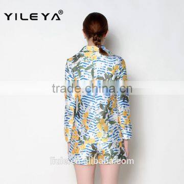 ODM Designed Latest Popular Floral Suits Elegant Women Jacket 2016 photo-2