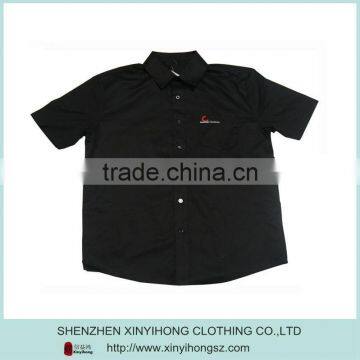 100% cotton woven fabric men's work shirts custom