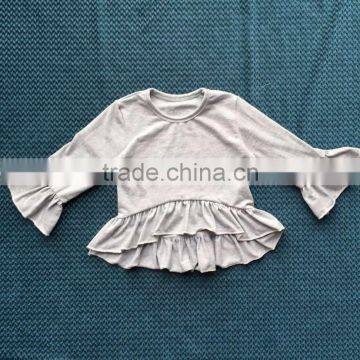 DYJ-157 Persnickety Remark Girls Long Sleeve Top Designs Wholesale Children's Boutique Icing Ruffle Shirts Colorful Polo Shirts photo-3