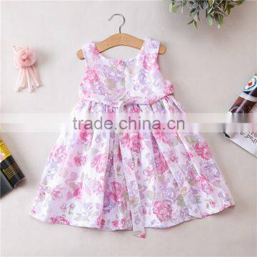 Wholesale Sleeveless Flower Baby Clothing Girls Dresses One Piece photo-2