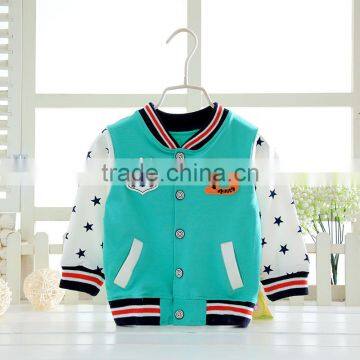 Wholesale cotton long sleeve boys kids custom jacket