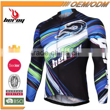 BEROY Multi-color Long Sleeve Dri fit Cycling Tops/Shirts For Pro Team / Club, Custom Bike Clothing