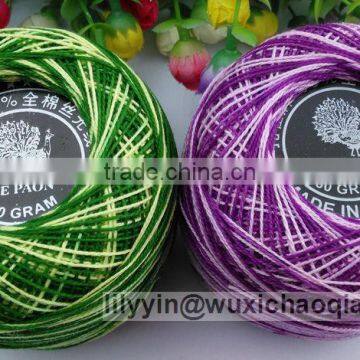 100% Mercerized Cotton / Egyptian Cotton ,reflective Knitting Yarn photo-5