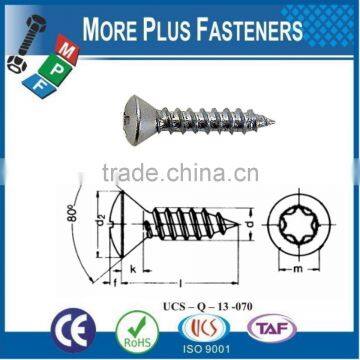Made in Taiwan Phillips Recess Oval Countersunk Head Tapping Screw