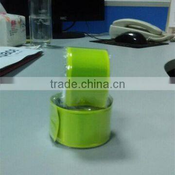 Hot sell fluorescent yellow reflective snap band