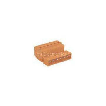 Male 250V 12A 300V 15A MCS Connector with Spring - Cage Clamp Orange