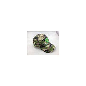 6 Panel Camo Cotton Baseball Cap Camouflage Hat with Embroidery Logo