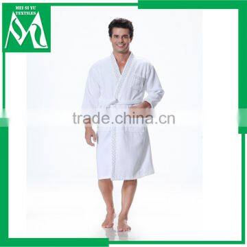 Bath robe light weight thin waffle mens bathrobes embroidered hotel