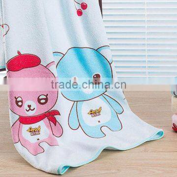 100% cotton yarn dyed jacquard umbrella soft face towel for Korea Market