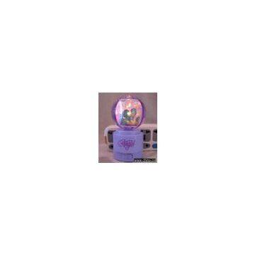 GLOBE SHADE ROTATING NIGHT LIGHT - ANGEL