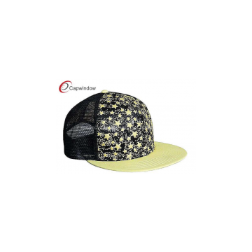 Simple Yellow Snapback Baseball Caps with Star Stripes , hunting baseball caps