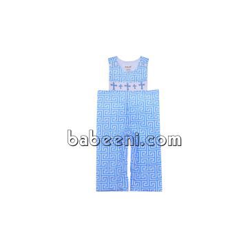 Cute boy smocked cross longalls for Easter - BC 661