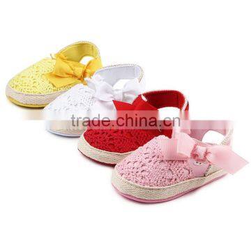 B22227A Infant Toddler shoes wholesale lovely Crochet hollow-out toddler shoes