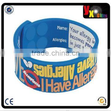 I HAVE ALLERGIES Writable AllerMates Silicone Wristband for Kids - Size M/L