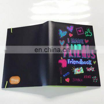 Custom led light up a4 a5 notebook journal diary book school diary with your own idear