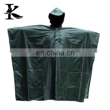Green Camo Poncho Birds