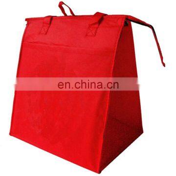 Non Woven Red Cheap Handle Customized Shopping Cooler Bag