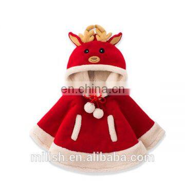 New products cute christmas cloak cosplay children christmas fancy dress costumes for kids MFJ-0089