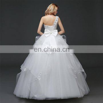 HS1631 2017 China Sexy Real Photos One Shoulder Wedding Bridal Dress Vestidos