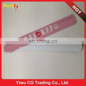 CG-BR010 Beautiful PVC Slap Bracelet Pink Bracelet