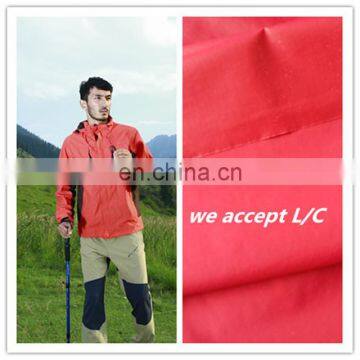 196T waterproofbreathable coated pu fabric/windproof outdoor sportswear fabric