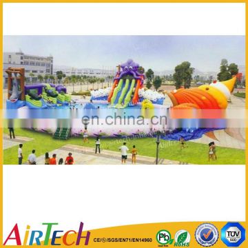 Inflatable outdoor water theme park for kids