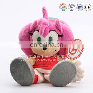 OEM cartoon pink doll big eyes cute cartoon doll toy