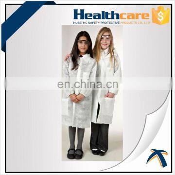 Disposable nonwoven laboratory gown