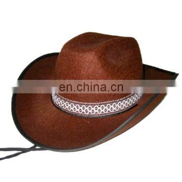 MCH-1432 Party Carnival funny cheap brown felt cowboy Hat