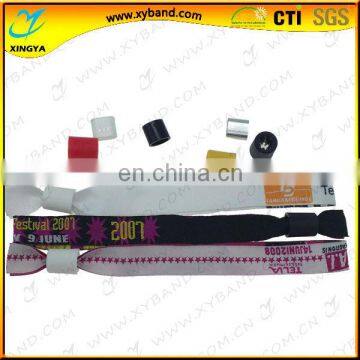 colorful woven textile wristband