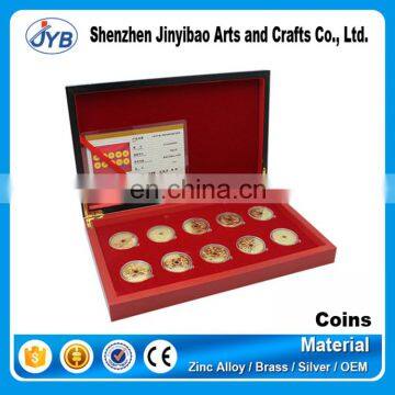 custom logo case for coins commemorative souvenir metal display box