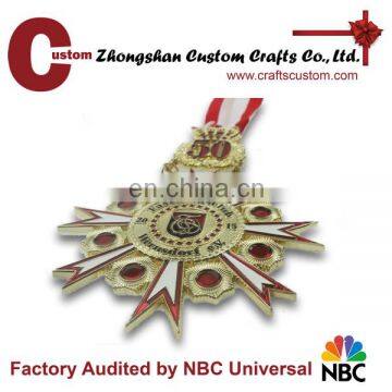Promotional New Products Expert Factory Custom Quality Star Design Gold Plated Anniversary Medal photo-2