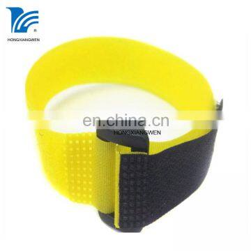 Metal buckle tie up bandage hook and loop cable strap