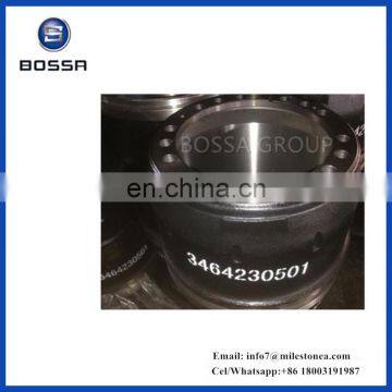 Hot selling heavy duty truck part brake drum 3464230501