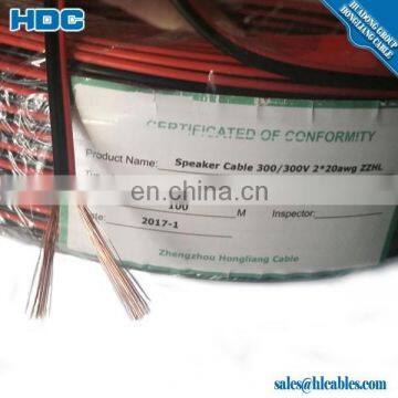 Speaker Cable Parallel 2 Cores 1.5 2.5 4. 6mm2 20awg Black Red Brown 300/300V 300/500V Flexible Parallel Speaker Cable