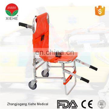 Evacuation folding chair stretcher with wheel for old people