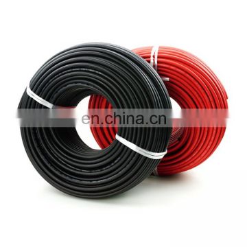 Low Voltage PE power cable solar 6mm 2 core 6mm2 dc solar cable copper