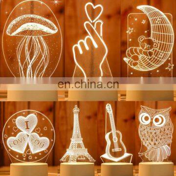 3D Creatives Acrylic Board Night Light for Gifts Oem Artwork is Welcomed photo-2