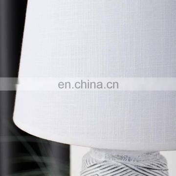 Korean Fancy Ceramic Table Lamp Antique Design Hotel Bedroom Decoration White Desk Lamp photo-5