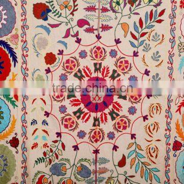 Hippie Gypsy Suzani Blanket Fabric Quilt Indian Decorative Handmade Suzani Bedspreads