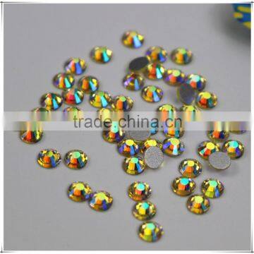 New Fashion Nail Art Light Yellow Rhinestone Crystal AB Clour Silver Flatback Non Hot Fix Rhinestone for DIY Nails Decoration photo-4