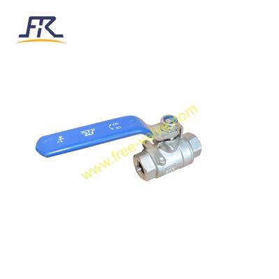 2PC Stainless Steel Female Thread Floating Ball Valve 1000 WOG